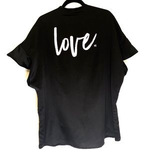 Victoria secret black love silk cover up